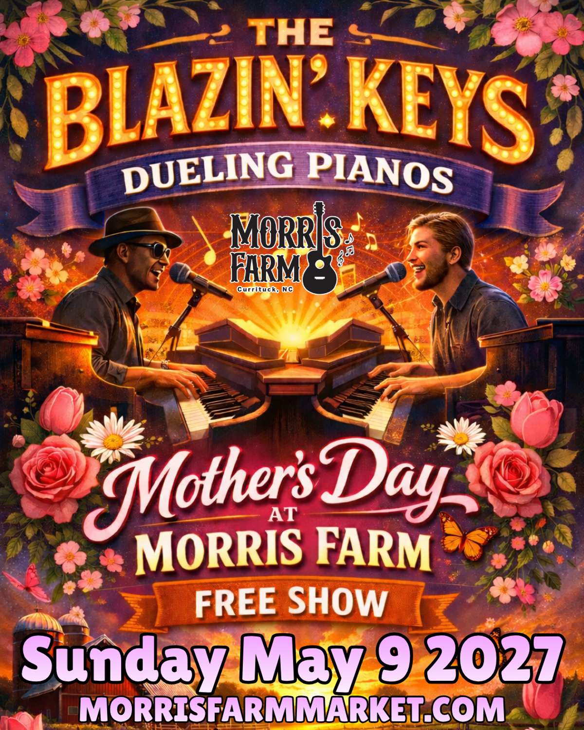 The Blazin’ Keys Dueling Pianos Mothers Day on The Farm *FREE SHOW*